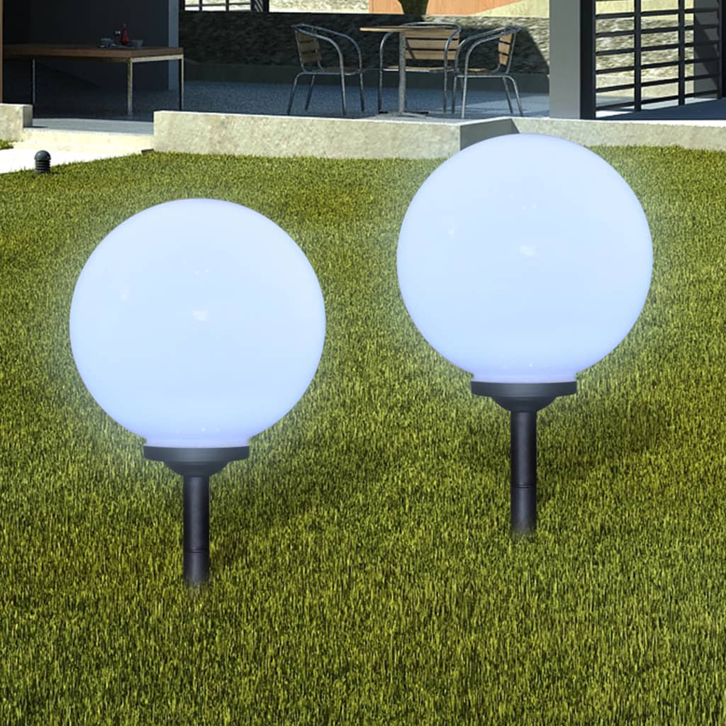 4 pcs Lampes d'allée d'extérieur à LED 30 cm et piquet au sol