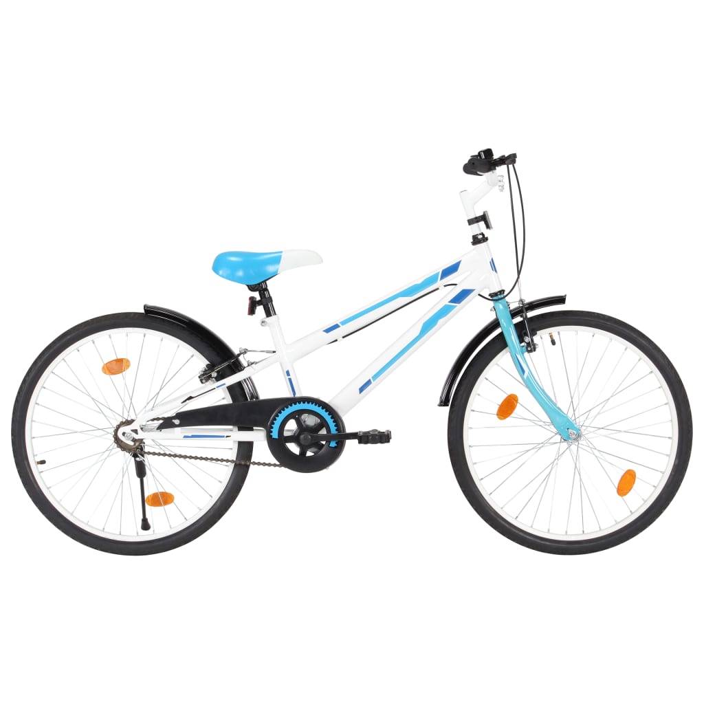 Vélo pour enfants 24 pouces Bleu et blanc