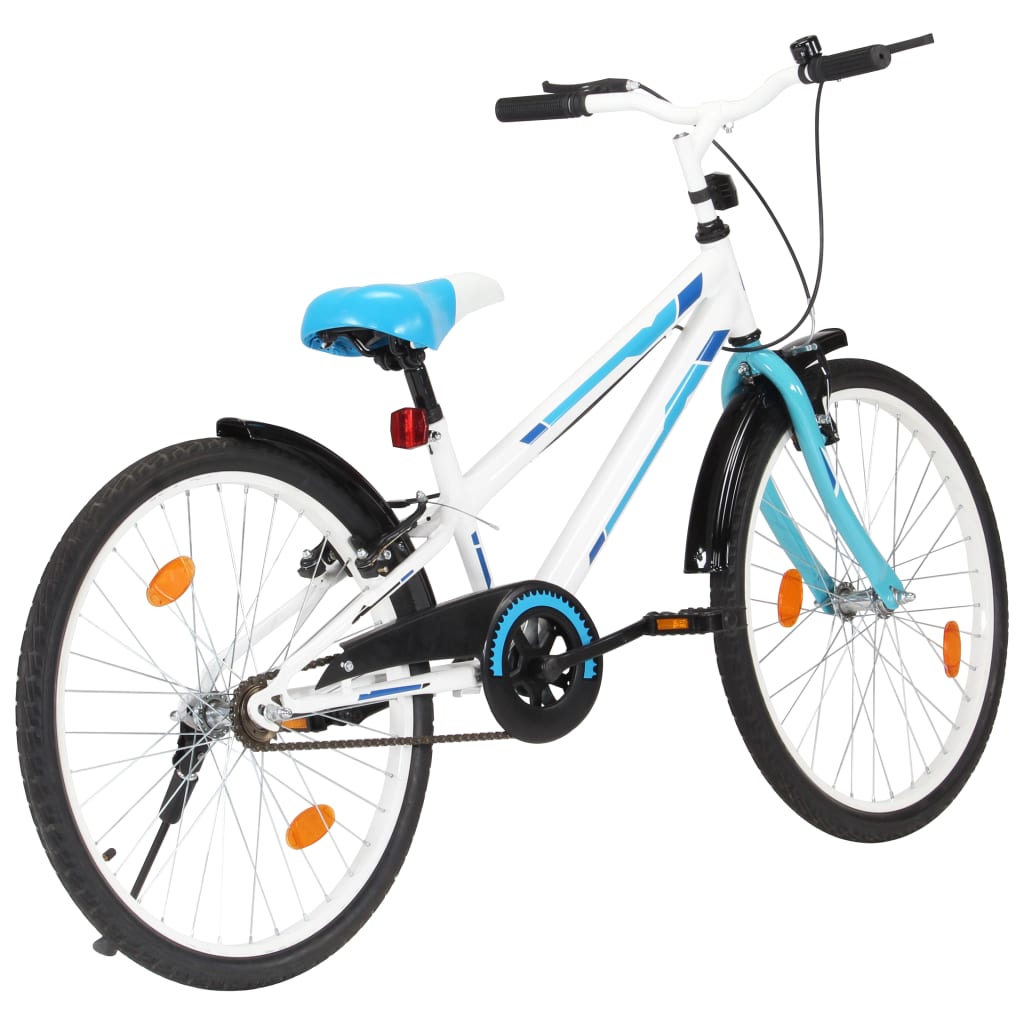 Vélo pour enfants 24 pouces Bleu et blanc
